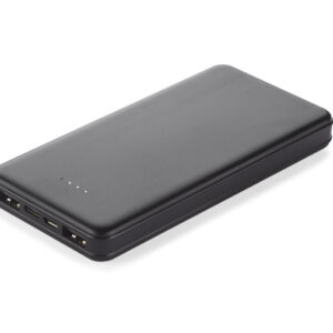 Powerbank SIMPLE 10000 mAh z własnym nadrukiem, kolor czarny