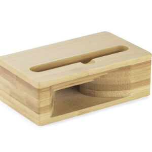 Stojak - eko głośnik na telefon RESONA z własnym nadrukiem, kolor naturalny