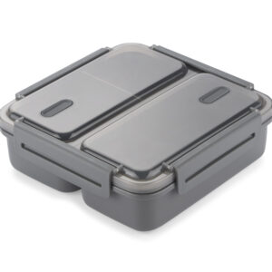 Pojemnik DUO 1100 ml z własnym nadrukiem, kolor grafitowy