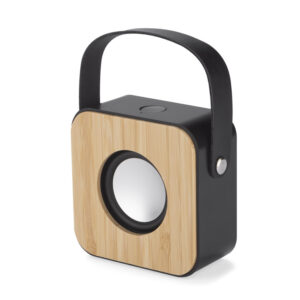 Głośnik bezprzewodowy MODERN z własnym nadrukiem, kolor czarny