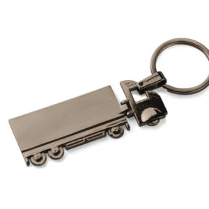 Brelok LORRY z własnym nadrukiem, kolor grafitowy