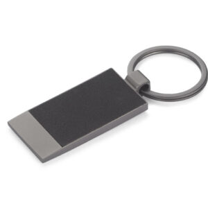 Brelok PORTE z własnym nadrukiem, kolor grafitowy