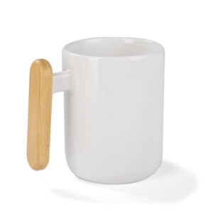 Kubek ceramiczny VAYS 450 ml z własnym nadrukiem, kolor biały