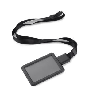 Etui na identyfikator BINO z własnym nadrukiem, kolor czarny