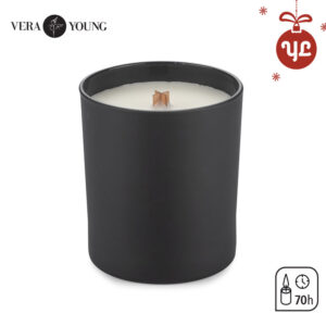 Świeca sojowa 220g - Norwegian Woods (Christmas tree) - VERA YOUNG z własnym nadrukiem, kolor czarny