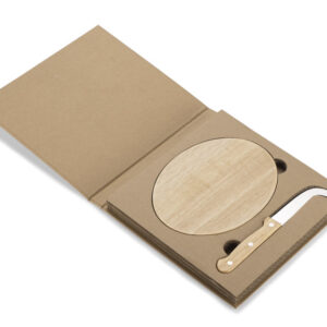 Nóż z deską do sera GORGONZOLA z własnym nadrukiem, kolor naturalny