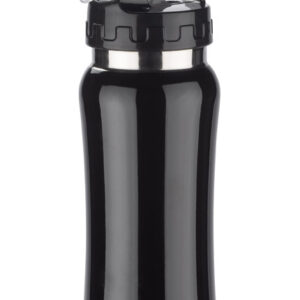 Bidon stalowy PATRO 600 ml z własnym nadrukiem, kolor czarny