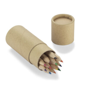 Kredki w tubie 12 szt. REDKO z własnym nadrukiem, kolor naturalny