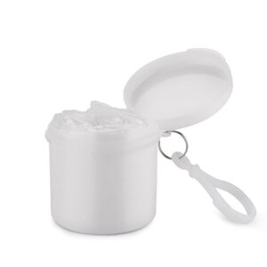 Poncho przeciwdeszczowe FLUXY z własnym nadrukiem, kolor biały