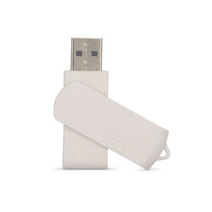 Pamięć USB TWISTO ECO 32 GB z własnym nadrukiem, kolor naturalny