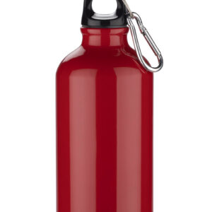 Butelka aluminiowa TREKO 500 ml z własnym nadrukiem, kolor czerwony