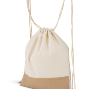 Worek bawełniany JUTIK 160 g z własnym nadrukiem, kolor naturalny