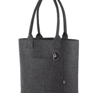 Torba filcowa rPET MARRTO z własnym nadrukiem, kolor grafitowy
