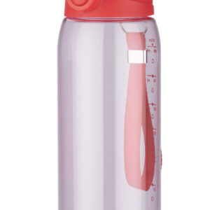 Bidon z miarką 900 ml KOLTER z własnym nadrukiem, kolor czerwony