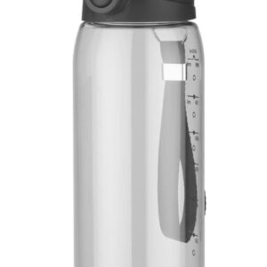 Bidon z miarką 900 ml KOLTER z własnym nadrukiem, kolor czarny