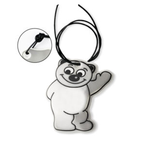 Zawieszka REF-TEDDY z własnym nadrukiem, kolor srebrny