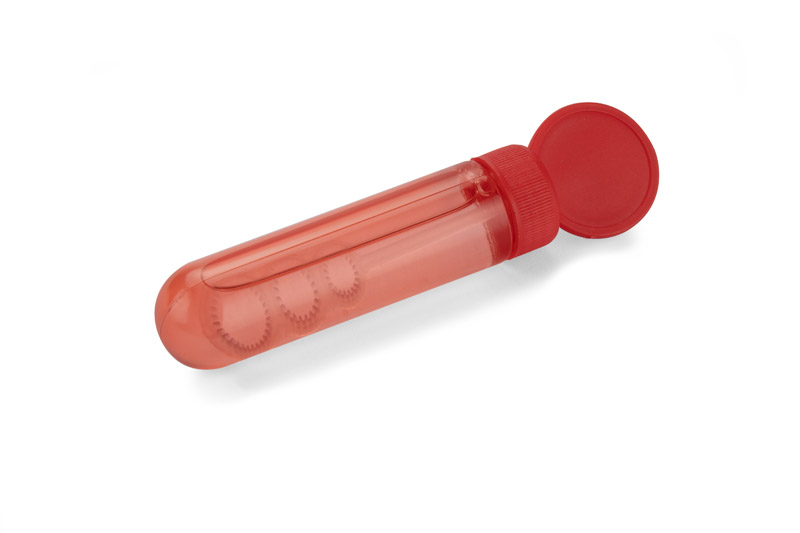 Bańki mydlane BUBBLES, 30 ml z własnym nadrukiem, kolor czerwony