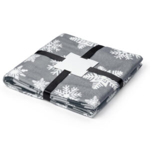 Koc polarowy STELO z własnym nadrukiem, kolor szary