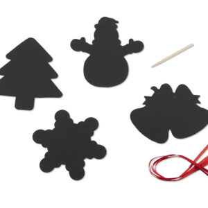 Zestaw zawieszek do zdrapywania DEKOR z własnym nadrukiem, kolor czarny