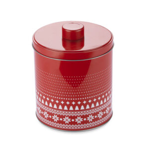 Puszka KLAUS 1600 ml z własnym nadrukiem, kolor czerwony