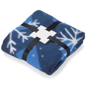 Koc TOVIL z własnym nadrukiem, kolor niebieski