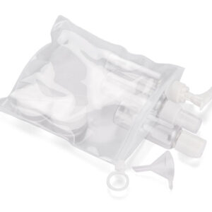 Zestaw pojemników podróżnych AIRO z własnym nadrukiem, kolor biały