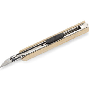 Nożyk bambusowy BAMU z własnym nadrukiem, kolor naturalny