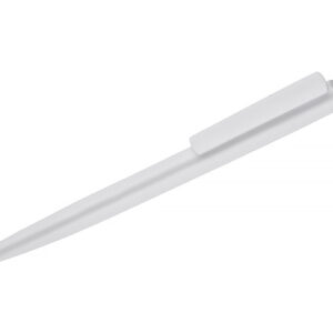 Długopis rABS VID z własnym nadrukiem, kolor biały