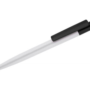 Długopis rABS VID z własnym nadrukiem, kolor czarny