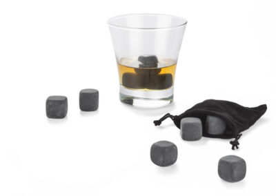 Kamienie do whisky TENNESSEE z własnym nadrukiem, kolor czarny