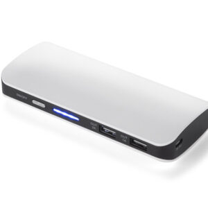 Powerbank TIEN 10000 mAh z własnym nadrukiem, kolor biały