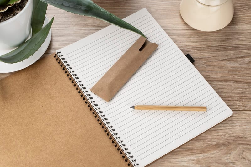 Notes STIN A4 z własnym nadrukiem, kolor brązowy