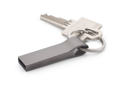 Pamięć USB PALERMO 16 GB z własnym nadrukiem, kolor grafitowy