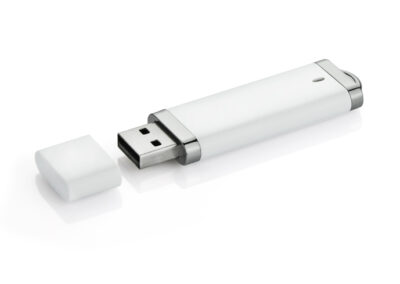 Pamięć USB BRIS 16 GB z własnym nadrukiem, kolor biały