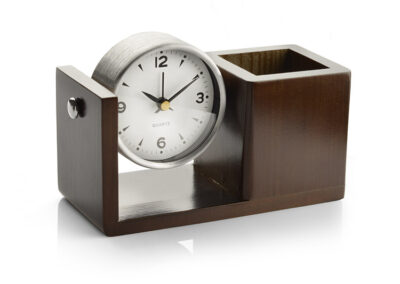 Przybornik na biurko NUTTO z własnym nadrukiem, kolor brązowy