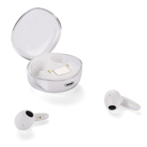 Słuchawki bezprzewodowe WIDO z własnym nadrukiem, kolor biały