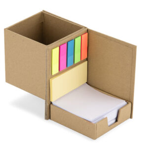 Przybornik na biurko KOS z własnym nadrukiem, kolor naturalny