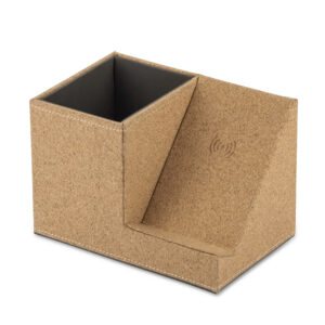 Organizer z ładowarką indukcyjną COVBI z własnym nadrukiem, kolor naturalny