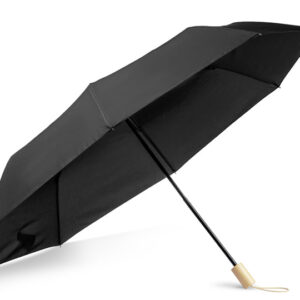 Parasol składany ADIA z własnym nadrukiem, kolor czarny