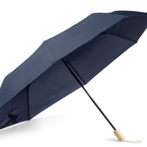 Parasol składany ADIA z własnym nadrukiem, kolor granatowy