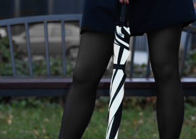 Parasol ISTA z własnym nadrukiem, kolor szary