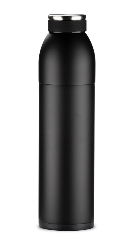 Butelka termiczna DUAL 600 ml z własnym nadrukiem, kolor czarny