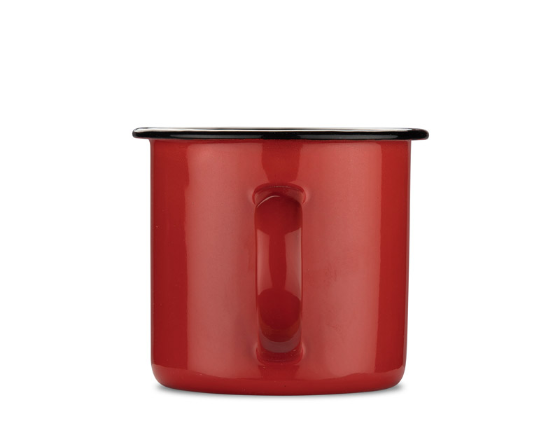 Kubek emaliowany EMAL 300 ml z własnym nadrukiem, kolor czerwony