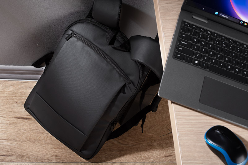 Plecak na laptopa KIP z własnym nadrukiem, kolor czarny