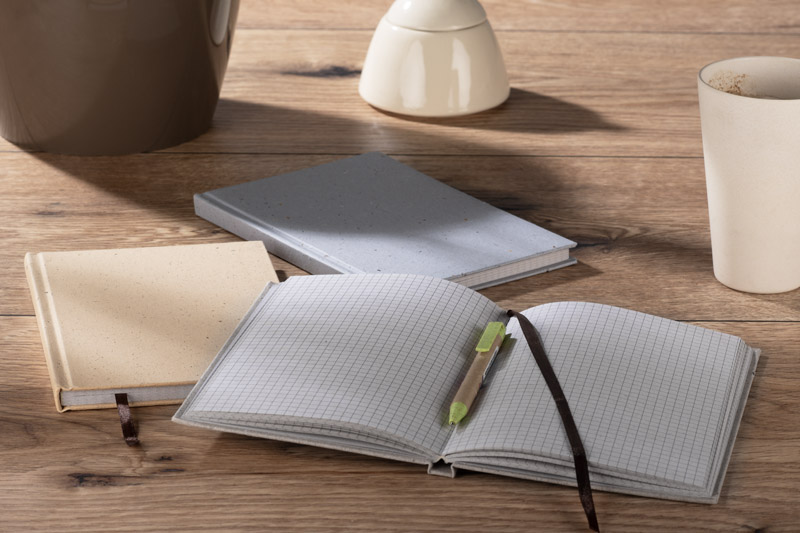 Notes TEO A5 z własnym nadrukiem, kolor naturalny