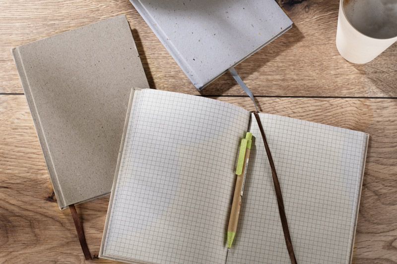 Notes TEO A5 z własnym nadrukiem, kolor naturalny
