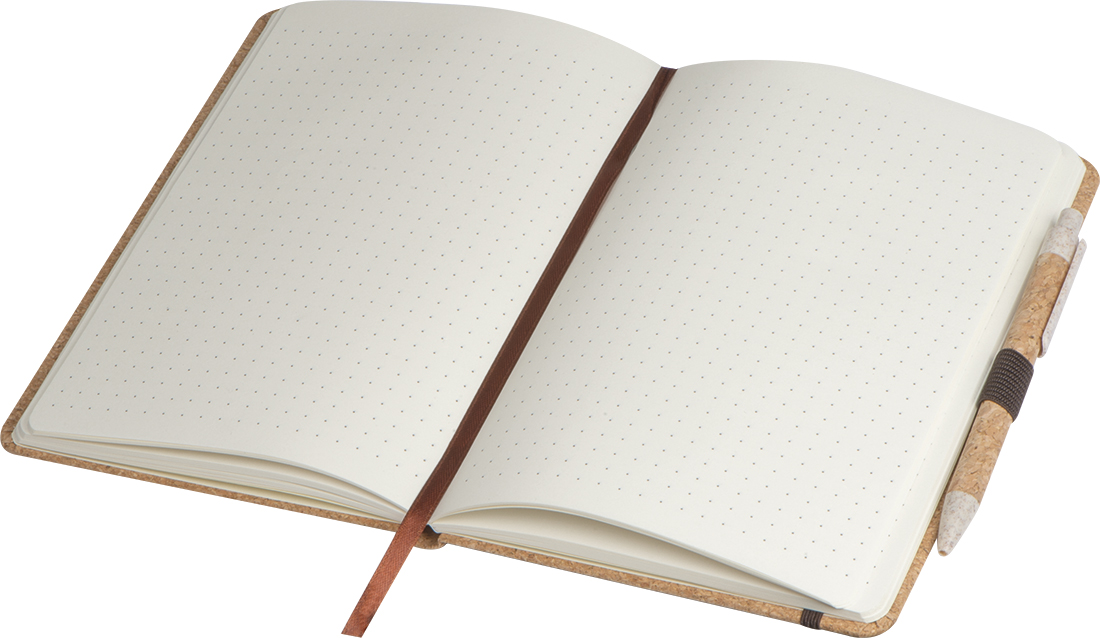 Notes A5 w kropki z długopisem BASTOGNE z własnym nadrukiem