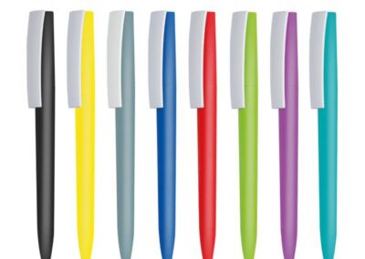 Długopis plastikowy soft touch / Rubby z własnym nadrukiem, kolor Jasnozielony