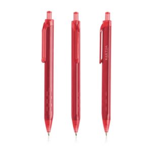 Plastikowy trójkątny długopis / Triplast z własnym nadrukiem, kolor Dark Red