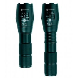 Latarka ANTELAO Schwarzwolf z własnym nadrukiem, kolor Czarny